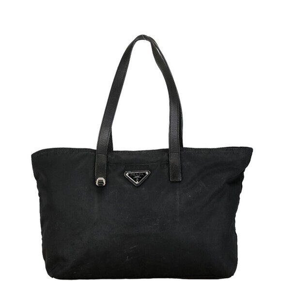 Prada Handbags - Prada Triangle Logo Plate Tote Bag Canvas Tote Bag in Good condition